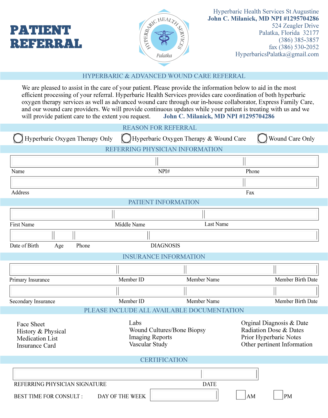 Patient Referral Form thumbnail image